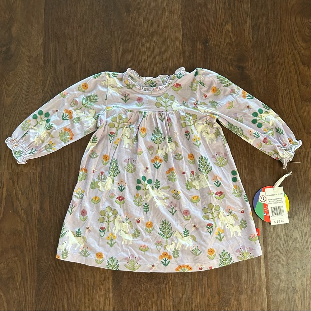 Magnetic Me Folk Magic Ruffle Dress 12-18m